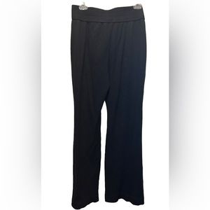 Fabletics Black Flare Jogger Pants Fleece Lined Sweatpants Womens Size M Pockets